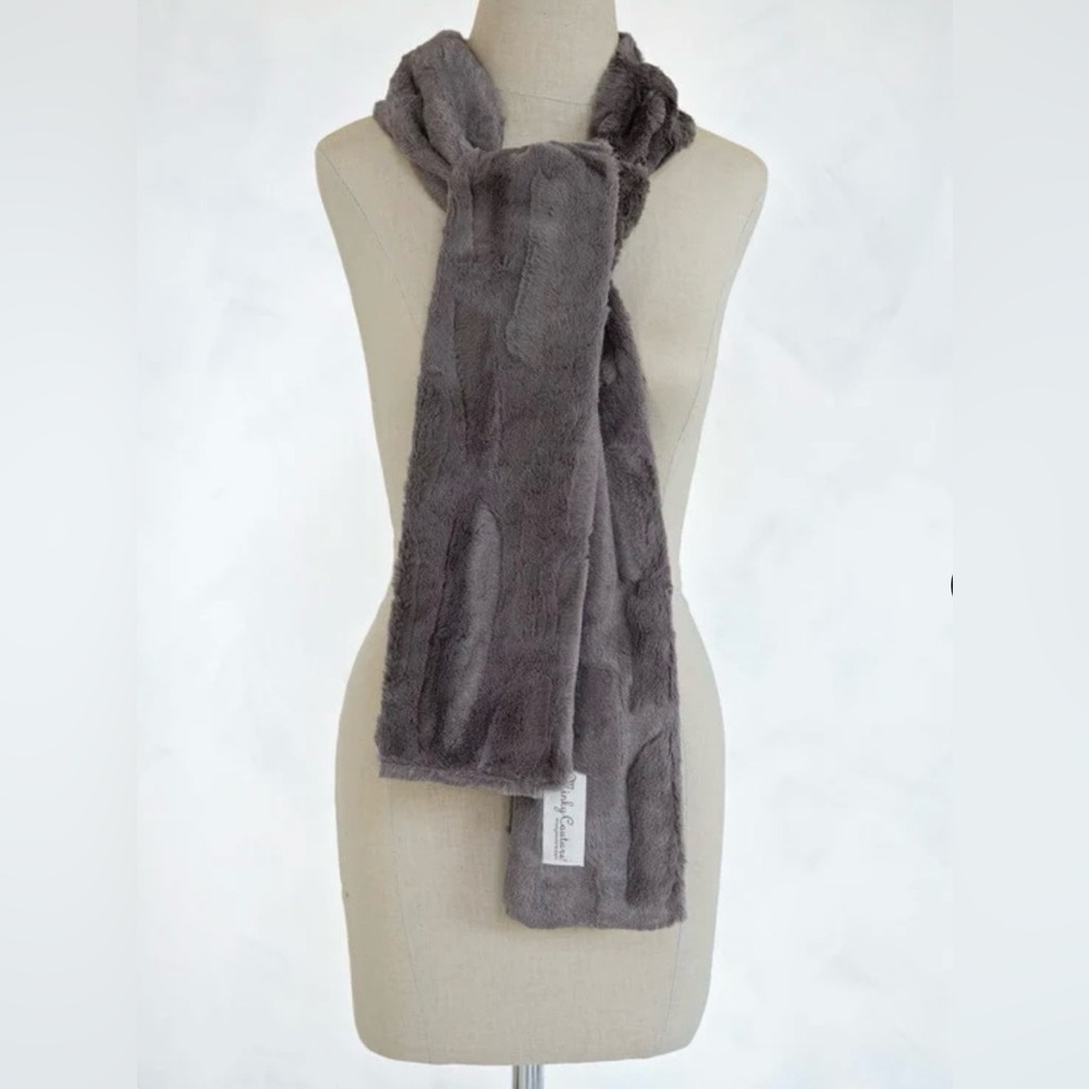 Minky Couture Sorbet Scarf in Charcoal NWT